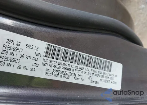 2019 Dodge Journey Se Value Package from USA, damaged, VIN 3C4PDCAB3KT746520